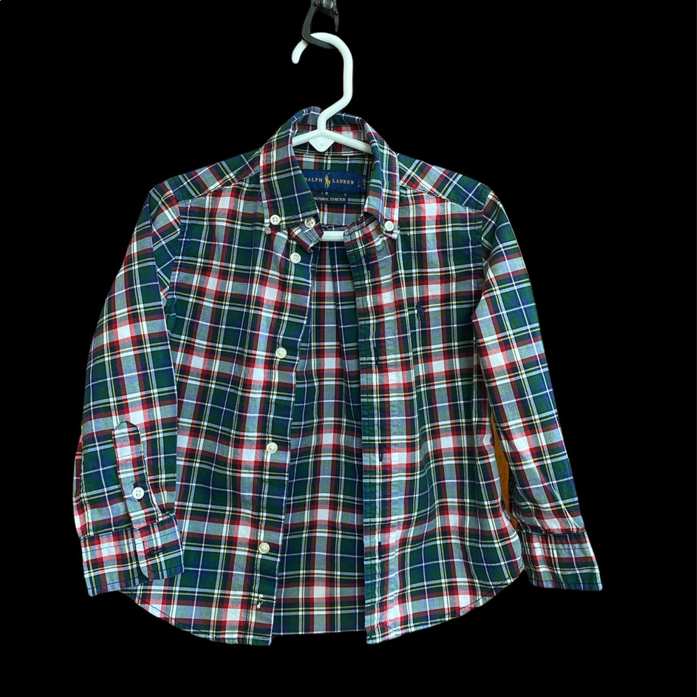 Ralph Lauren Oxford button down long sleeve shirt.kids  Size 3 t